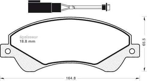 DJ Parts BP2232 - Bremžu uzliku kompl., Disku bremzes adetalas.lv