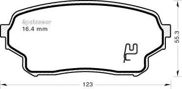 Brake Engineering PA1692 - Bremžu uzliku kompl., Disku bremzes adetalas.lv