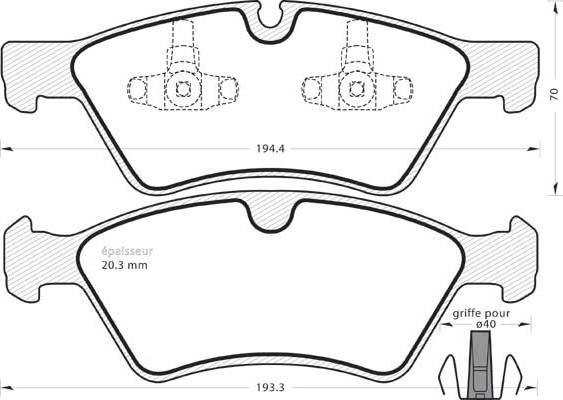 BENDIX 573175X - Bremžu uzliku kompl., Disku bremzes adetalas.lv