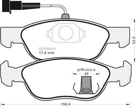 DJ Parts BP2366 - Bremžu uzliku kompl., Disku bremzes adetalas.lv