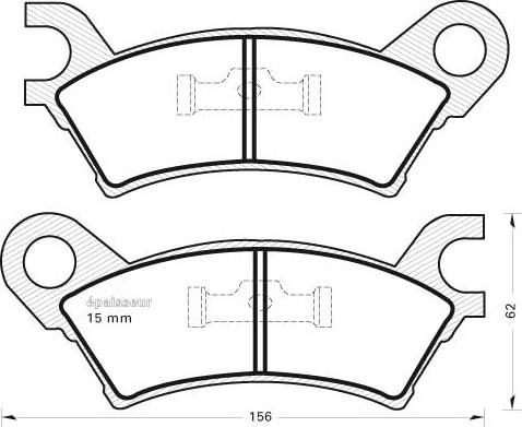 Japanparts PA-303MK - Bremžu uzliku kompl., Disku bremzes adetalas.lv