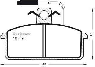 BENDIX 333805 - Bremžu uzliku kompl., Disku bremzes adetalas.lv