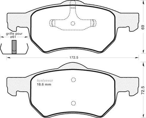 Magneti Marelli 363702161295 - Bremžu uzliku kompl., Disku bremzes adetalas.lv