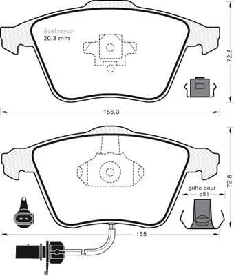 BOSCH 986494271 - Bremžu uzliku kompl., Disku bremzes adetalas.lv