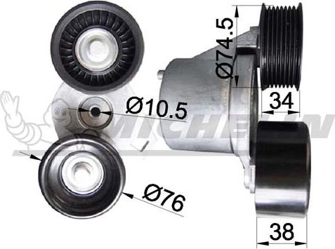 MICHELIN EngineParts SMAMP04415 - Siksnas spriegotājs, Ķīļsiksna adetalas.lv