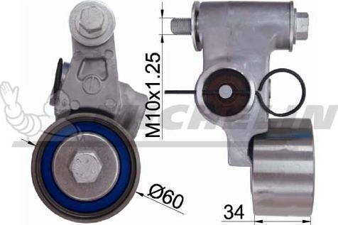 MICHELIN EngineParts SMAMP05311 - Spriegotājrullītis, Gāzu sadales mehānisma piedziņas siksna adetalas.lv