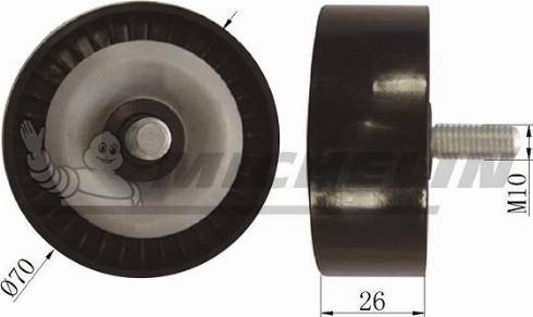 MICHELIN EngineParts SMAMP01345 - Parazīt / Vadrullītis, Ķīļrievu siksna adetalas.lv