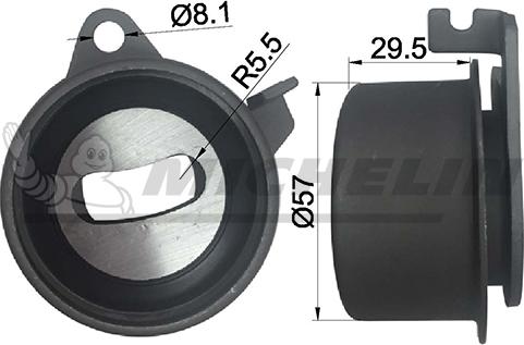 MICHELIN EngineParts SMAMP16305 - Spriegotājrullītis, Gāzu sadales mehānisma piedziņas siksna adetalas.lv