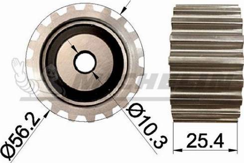 MICHELIN EngineParts SMAMP13008 - Parazīt / Vadrullītis, Zobsiksna adetalas.lv