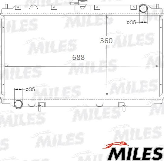 Miles ACRB086 - Radiators, Motora dzesēšanas sistēma adetalas.lv