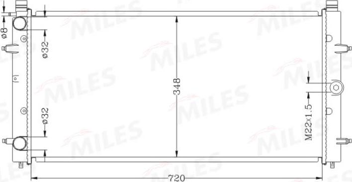 Miles ACRB153 - Radiators, Motora dzesēšanas sistēma adetalas.lv