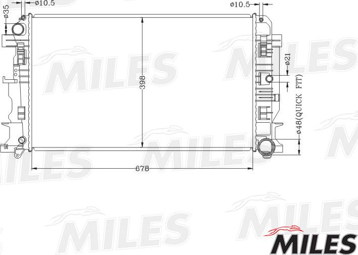 Miles ACRB200 - Radiators, Motora dzesēšanas sistēma adetalas.lv