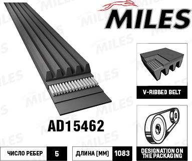 Miles AD15462 - Ķīļrievu siksna adetalas.lv