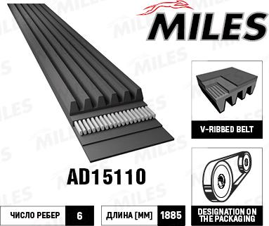 Miles AD15110 - Ķīļrievu siksna adetalas.lv