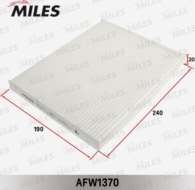 Miles AFW1370 - Filtrs, Salona telpas gaiss adetalas.lv