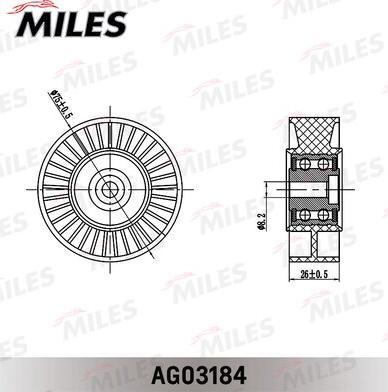 Miles AG03184 - Siksnas spriegotājs, Ķīļsiksna adetalas.lv