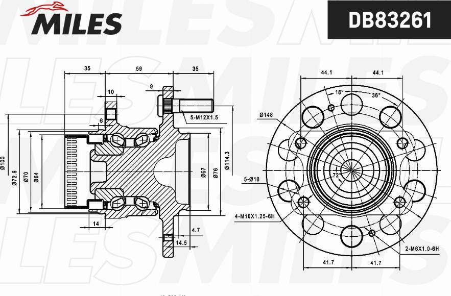 Miles DB83261 - Riteņa rumba adetalas.lv