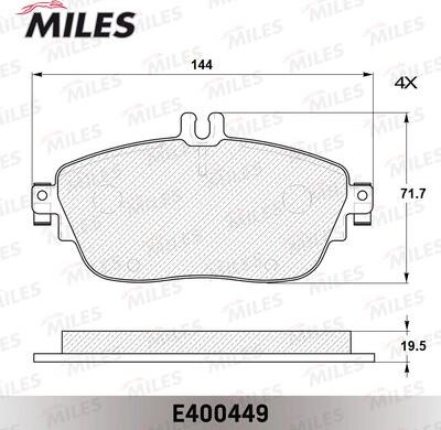 Miles E400449 - Bremžu uzliku kompl., Disku bremzes adetalas.lv