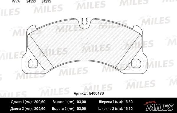 Miles E400486 - Bremžu uzliku kompl., Disku bremzes adetalas.lv