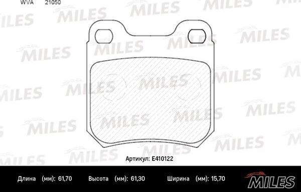 Miles E410122 - Bremžu uzliku kompl., Disku bremzes adetalas.lv