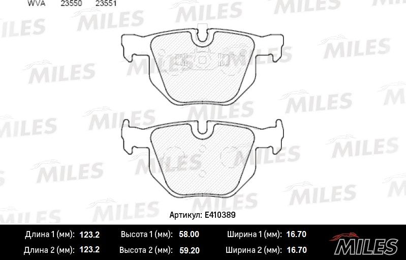 Miles E410389 - Bremžu uzliku kompl., Disku bremzes adetalas.lv