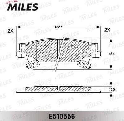 Miles E510556 - Bremžu uzliku kompl., Disku bremzes adetalas.lv