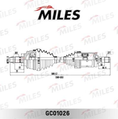 Miles GC01026 - Piedziņas vārpsta adetalas.lv