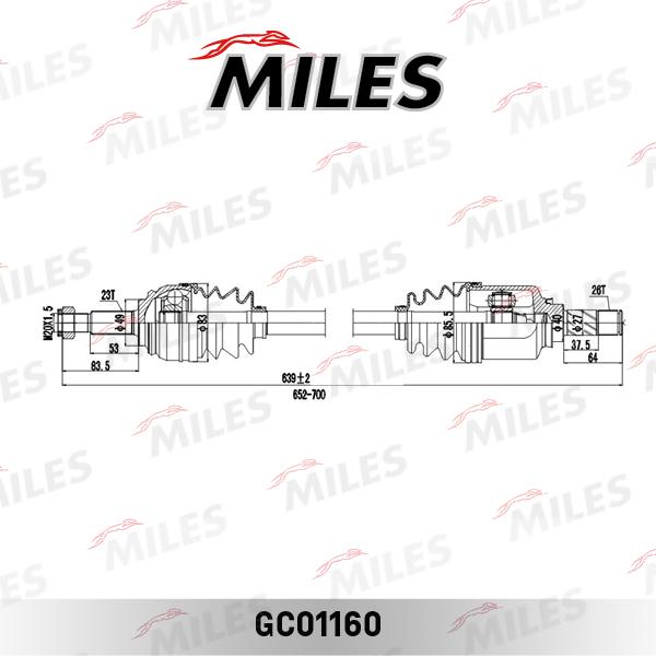 Miles GC01160 - Piedziņas vārpsta adetalas.lv