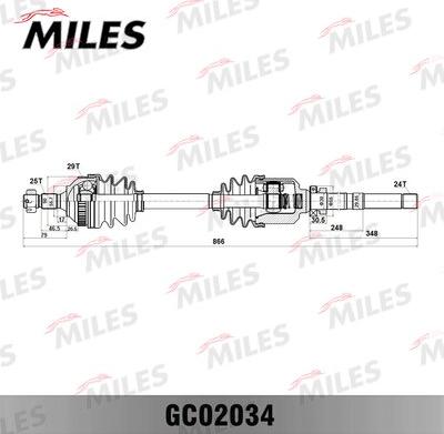 Miles GC02034 - Piedziņas vārpsta adetalas.lv