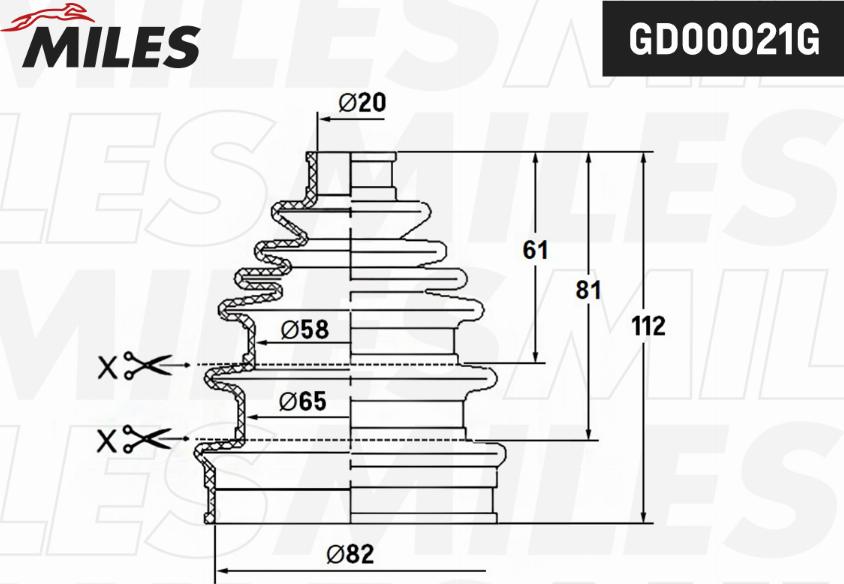 Miles GD00021G - Putekļusargs, Piedziņas vārpsta adetalas.lv