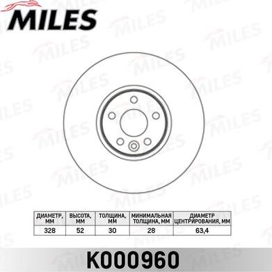 Miles K000960 - Bremžu diski adetalas.lv