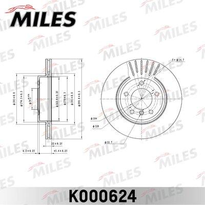 Miles K000624 - Bremžu diski adetalas.lv