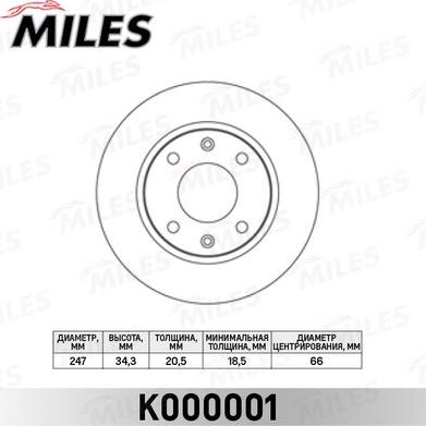 Miles K000001 - Bremžu diski adetalas.lv