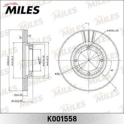 Miles K001558 - Bremžu diski adetalas.lv