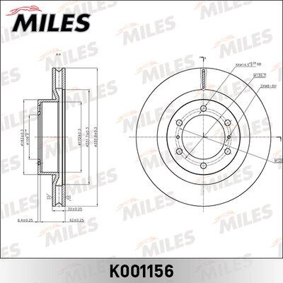 Miles K001156 - Bremžu diski adetalas.lv