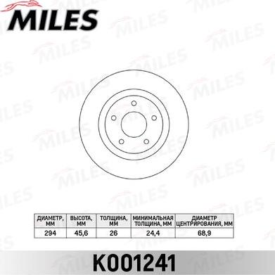 Miles K001241 - Bremžu diski adetalas.lv