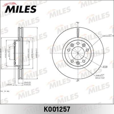 Miles K001257 - Bremžu diski adetalas.lv