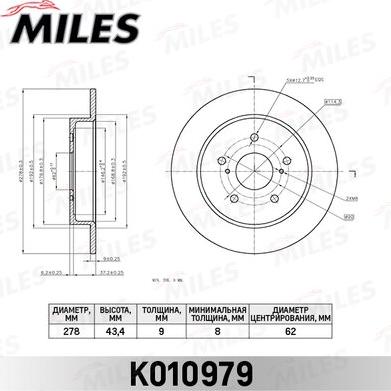 Miles K010979 - Bremžu diski adetalas.lv