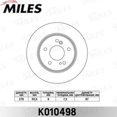 Miles K010498 - Bremžu diski adetalas.lv