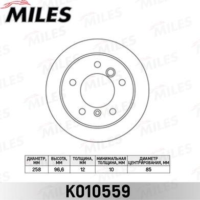 Miles K010559 - Bremžu diski adetalas.lv