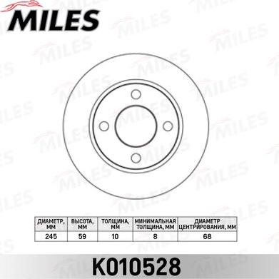 Miles K010528 - Bremžu diski adetalas.lv