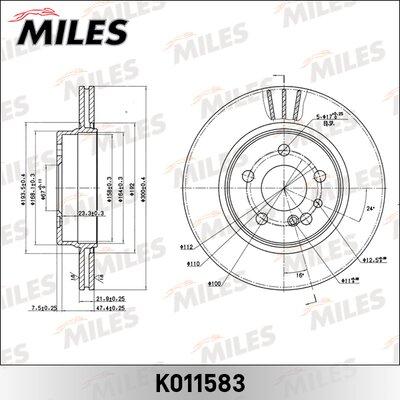 Miles K011583 - Bremžu diski adetalas.lv