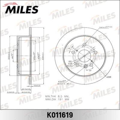 Miles K011619 - Bremžu diski adetalas.lv