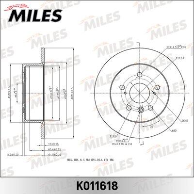 Miles K011618 - Bremžu diski adetalas.lv