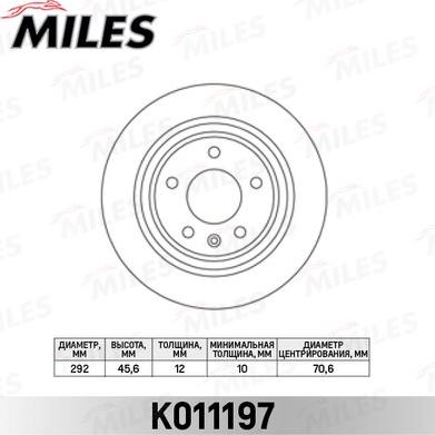 Miles K011197 - Bremžu diski adetalas.lv