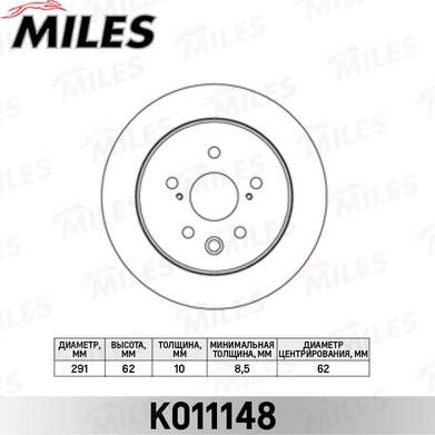 Miles K011148 - Bremžu diski adetalas.lv