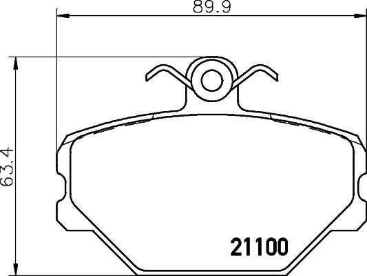 Mintex MDB1606 - Bremžu uzliku kompl., Disku bremzes adetalas.lv