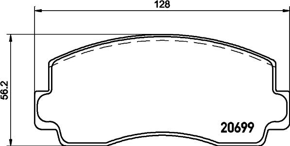 Brembo P54004 - Bremžu uzliku kompl., Disku bremzes adetalas.lv