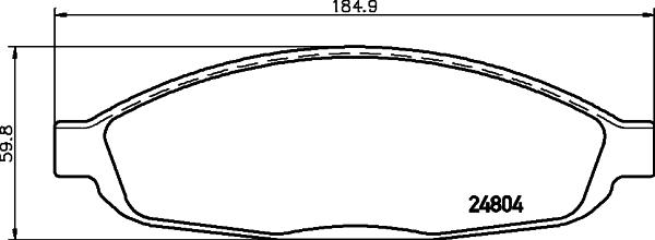 Mintex MDB2559 - Bremžu uzliku kompl., Disku bremzes adetalas.lv