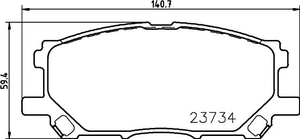 Mintex MDB2578 - Bremžu uzliku kompl., Disku bremzes adetalas.lv